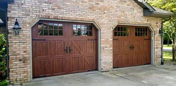 Wood Tone garage doors