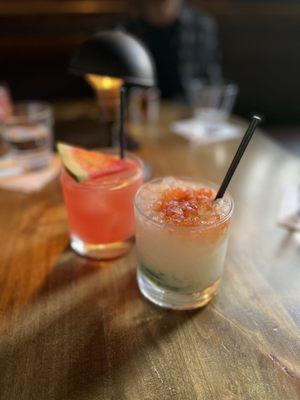 Seasonal cocktails: Sandia y Tequila and The Westside Cocktail ($8ea at happy hour)