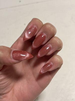 Magnetic acrylic nails