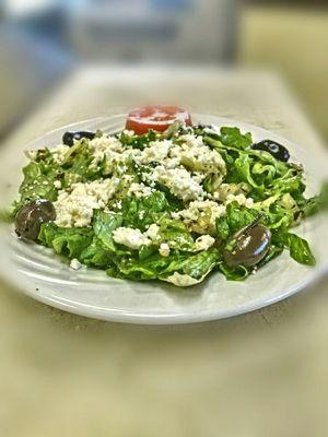 Our feta salad with house dressing.