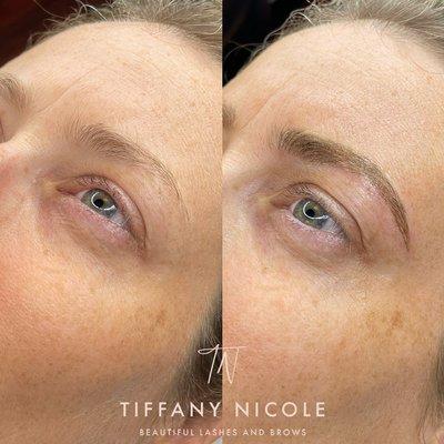 Microblading and shading done by Tiffany