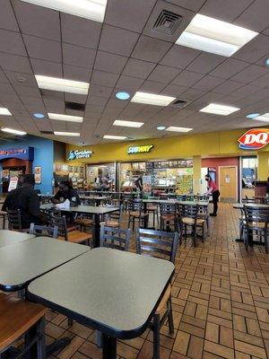 For a truck stop very nice size food court and full service restaurant