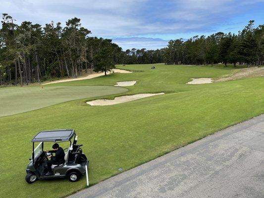 Looking down the 18th!