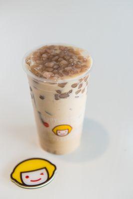 Milk Tea with Taro Balls