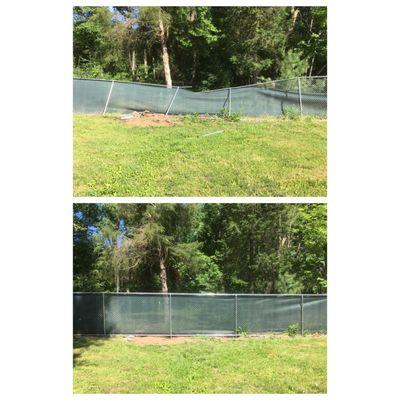 Chain-link fence repair Now Complete!!