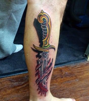 Dagger Tattoo, By: Corey