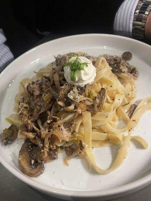 Wild mushroom fettuccine