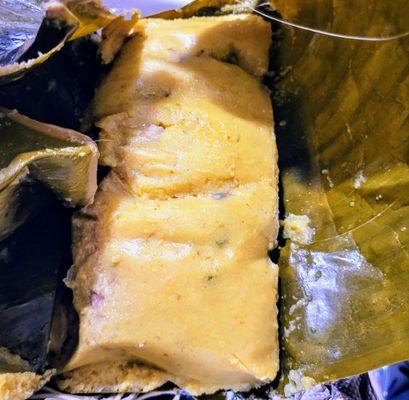 Huge Colombian pork tamal