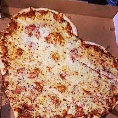 Heart shaped pizza-Valentines Day special