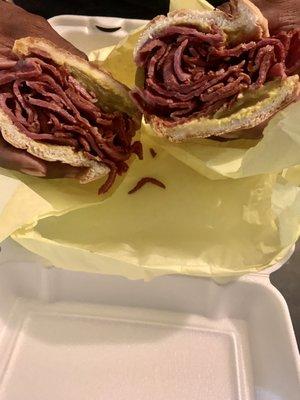 Pastrami Sandwich . Got in a combo with fries and drink for about $15