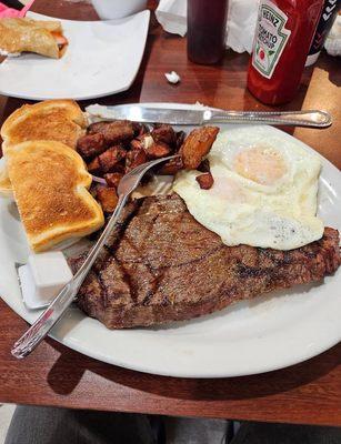 Steak and eggs