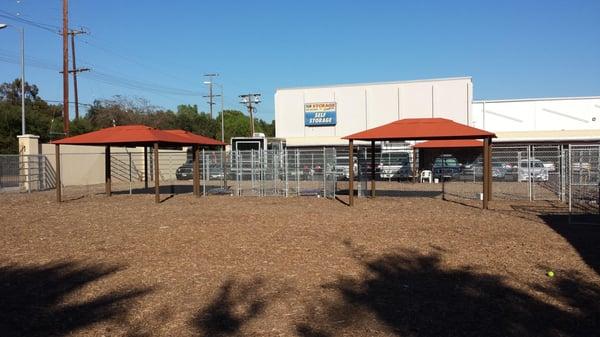 Erected cabanas at Best Friends, giving a little more comfort for the dogs waiting for their forever homes.