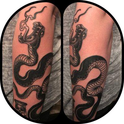 #angelotattoo #snaketattoo #remotecontrol #ybortattoo