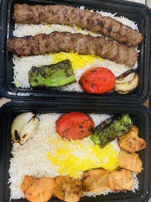 10. Chicken Thigh Kabob and beef 2. Luleh Kabob