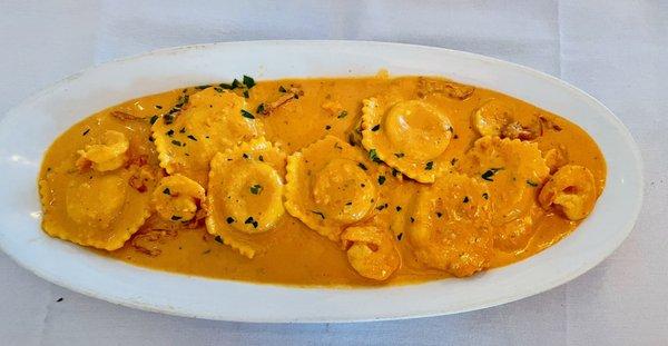 Lobster Ravioli with shrimp