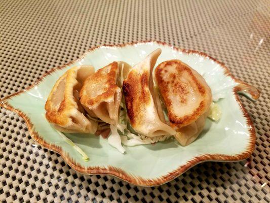 Fried pork dumplings. You get 6 in total.