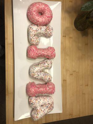 Letter donuts