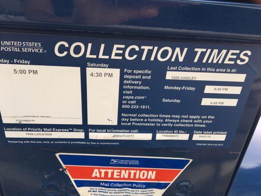 Blue bin collection times