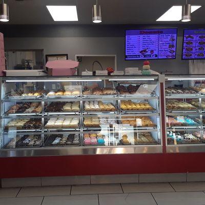 Large selection of donuts to choose from.