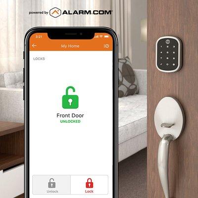 Add safety and convenience with an app-controlled electronic lock.