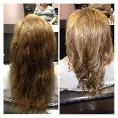 Before and after! Highlights!