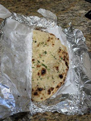 Garlic Naan (2 for 1 promotion.  Huge portion, 5 stars)