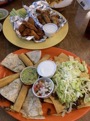 Agua Linda's Buffalo Wings - 10 Piece and aqua Agua Linda Sampler