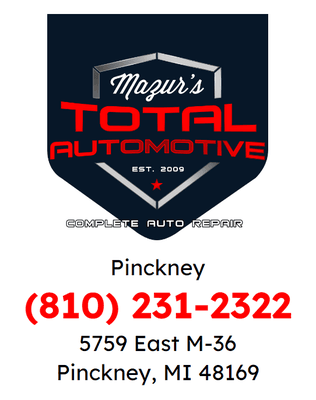 3 Convenient Locations:
 5759 East M-36, Pinckney, MI 48169
 (810) 231-2322