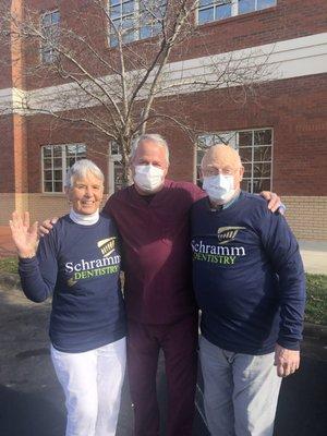 Dr. Schramm's parents supporting Schramm Dentistry!