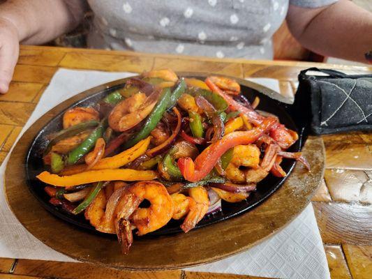 Shrimp fajita. The flavor