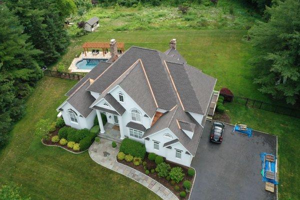 Asphalt Roof with Metal Accents