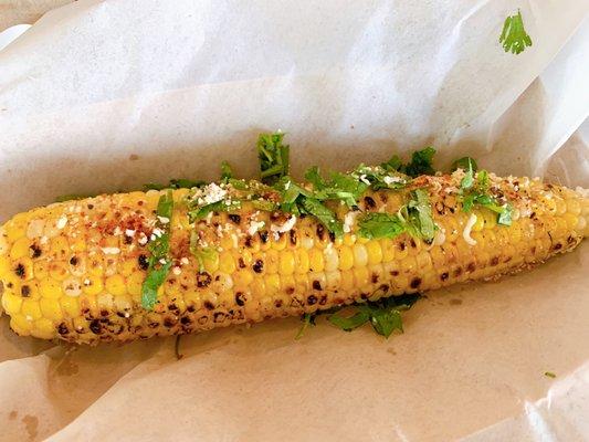 Street corn... super tasty! Just the right amount of seasoning.