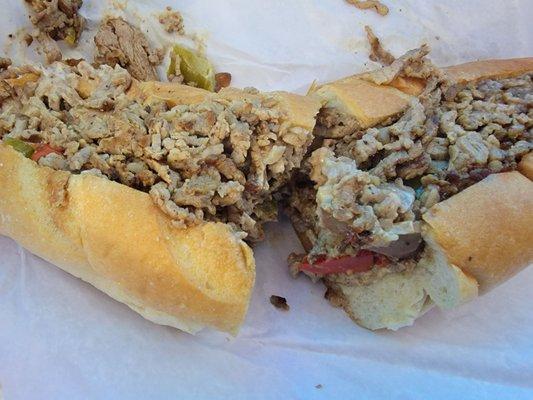 #1 sub - Cheesesteak with mushrooms, peppers and onions (medium) - $11.50 as of 4/2021