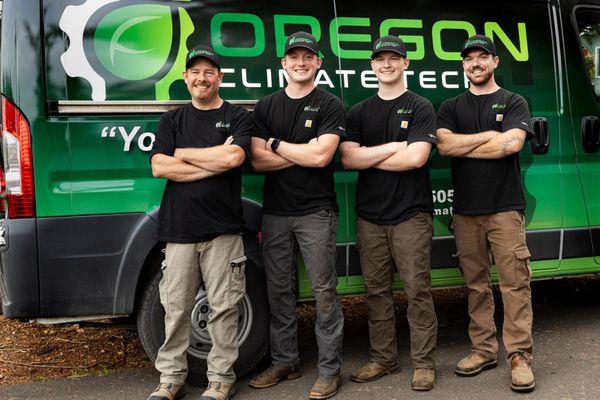 Oregon climate tech install crew