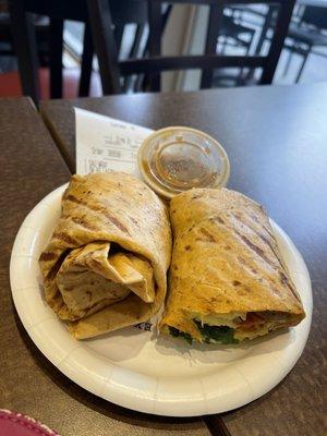 Chicken sausage breakfast wrap