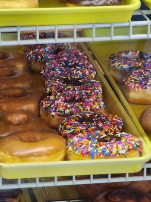 Mmm-yeast donuts with SPRINKLES!