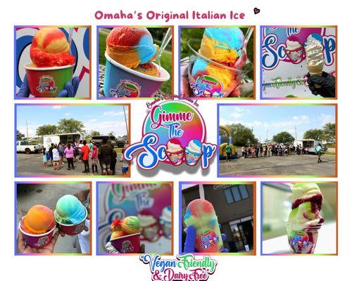 Gimme the Scoop is Omaha's first Italian ice dessert pop-up, bringing a refreshing twist to the city with our handcrafted, dairy free!