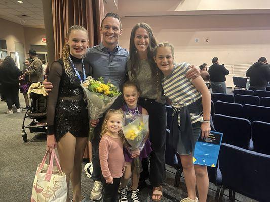 Family after a dance recital.