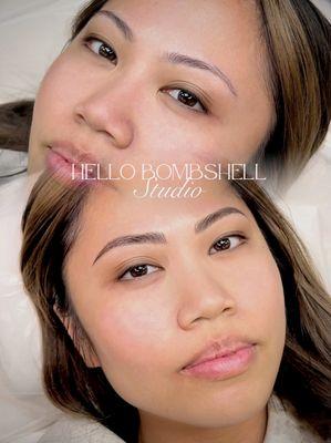 Combo method: Microblading and shading