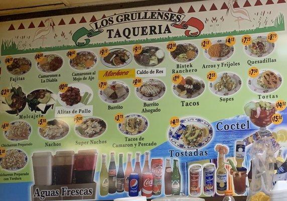 Los Grullenses menu