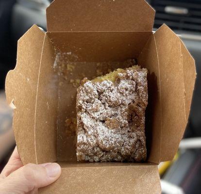 Crumb cake delicious!