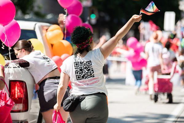 Rockstar Talisha, no longer a Dazzler, but still came to the Seattle Pride Parade with us!