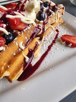 Sweet berry waffles