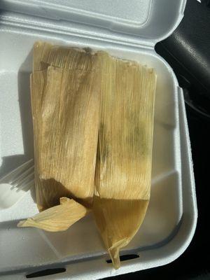 Jalapeño and chicken tamales