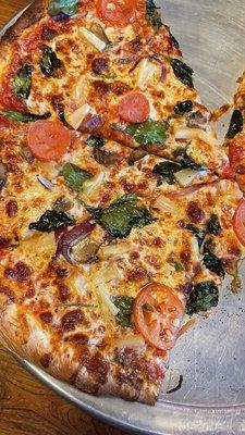 The veggie pizza.