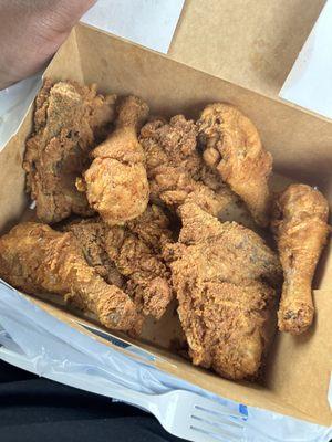 8 piece dark fried chicken...