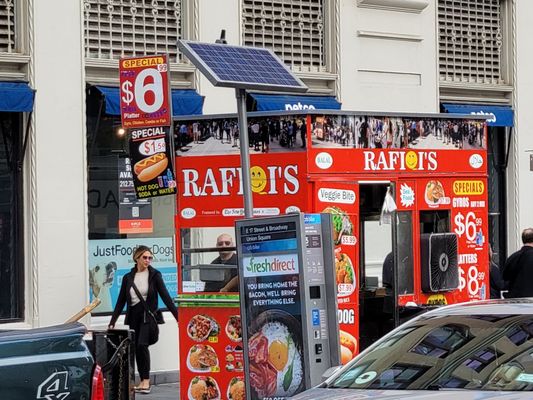 Rafiqi's food cart on 17th street.