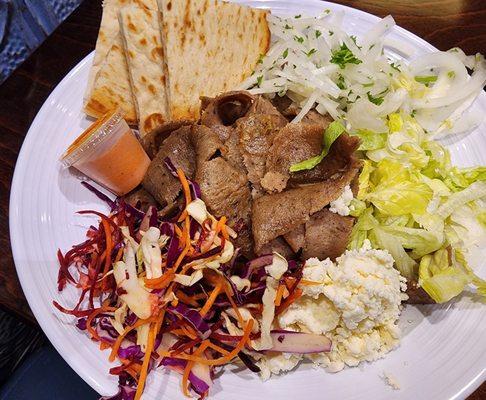 Lamb and beef gyro