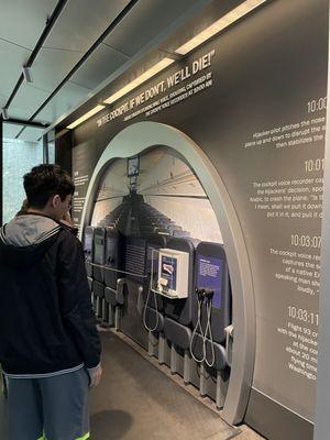 Visitor Center Interactive Exhibit - here the final phone recordings of 3 passengers