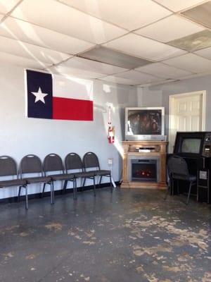 Lone star state worthy, plus tv and fireplace. And those gambling machines. Wait... It's like they don't want you to leave.